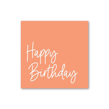 Happy Birthday Card - Peach