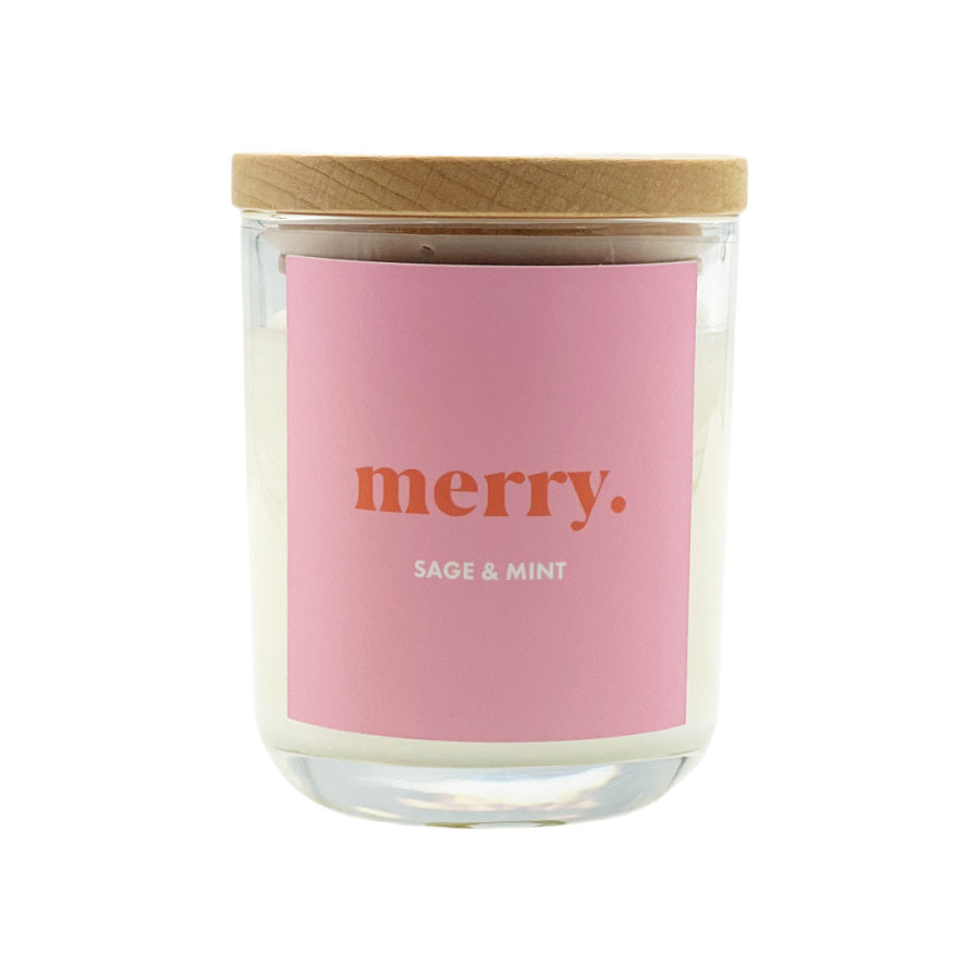 Merry Sage & Mint Christmas Soy Wax Candle