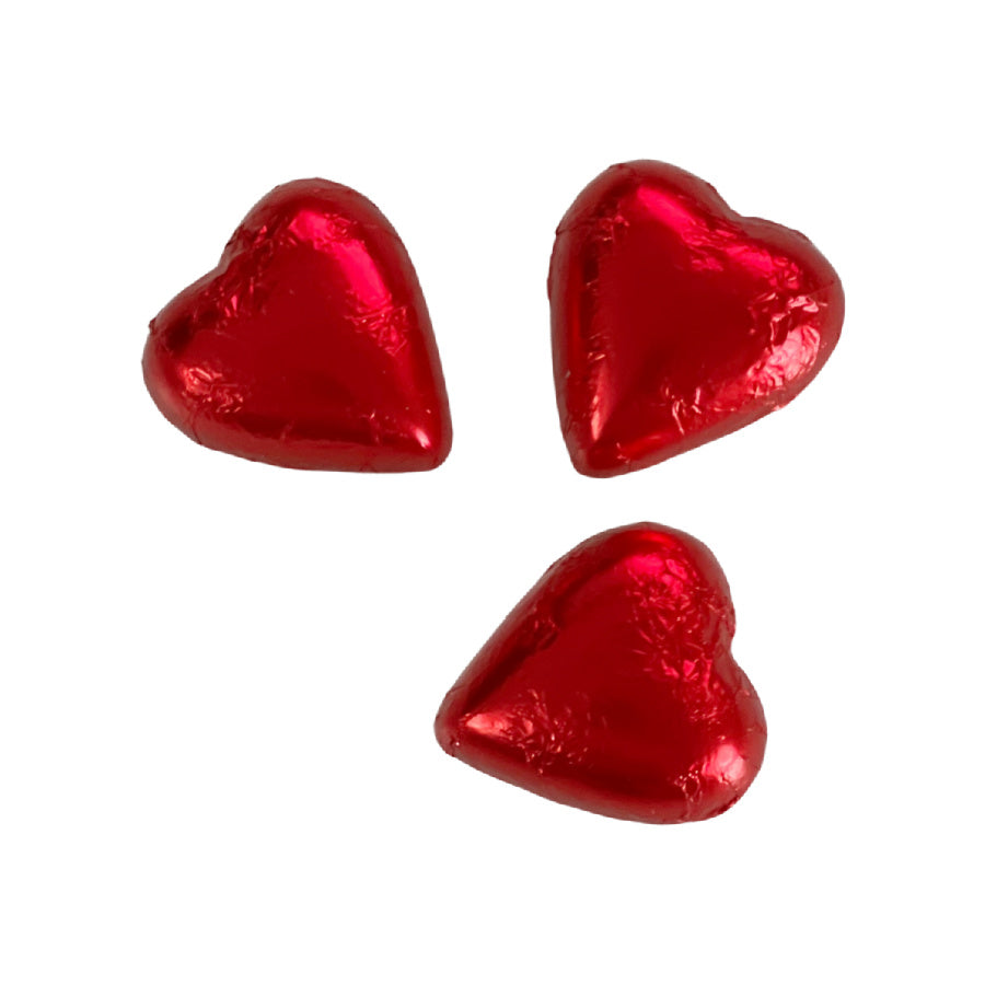 Three Red Chocolate Hearts